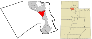 Location in Davis County and the state of Utah