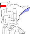 State map highlighting Marshall County