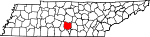 State map highlighting Bedford County