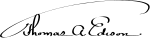Thomas Alva Edison Signature.svg