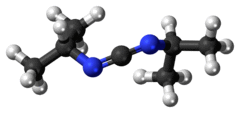 Ball-and-stick model of the N,N'-diisopropylcarbodiimide molecule
