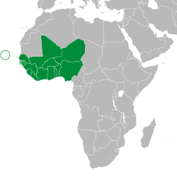 Location of the Economic Community of West African States