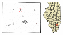 Location of Golden Gate in Wayne County, Illinois.