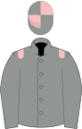 Grey, pink epaulets, quartered cap