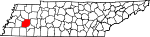 State map highlighting Madison County