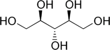 Ribitol structure.png