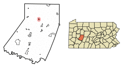 Location of Marion Center in Indiana County, Pennsylvania.