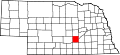 State map highlighting Hall County