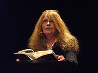 Kristina Lugn at the Stockholm City Theatre, on International Women's Day 2008