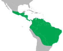 Iguana iguana distribution map.png