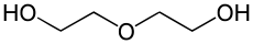 Skeletal formula of diethylene glycol