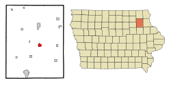 Location of Fayette, Iowa