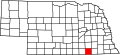 State map highlighting Thayer County