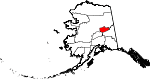 State map highlighting Fairbanks North Star Borough