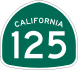 State Route 125 marker