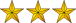 3 Gold Stars.svg