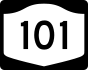 New York State Route 101 marker