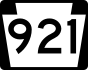 Pennsylvania Route 921 marker