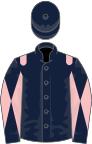 Dark blue, pink epaulets, diabolo on sleeves