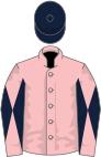 Pink, pink and dark blue diabolo on sleeves, dark blue cap