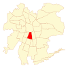 Map of the San Miguel commune within Greater Santiago