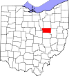 State map highlighting Holmes County