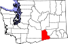 State map highlighting Benton County