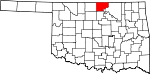 State map highlighting Kay County