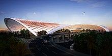 Trichy New international airport Terminal for road side view.jpg