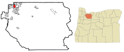 Location of Oak Grove, Oregon