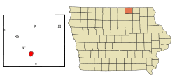 Location of Osage, Iowa