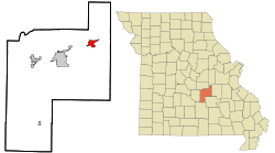 Location of St. James, Missouri