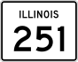 Illinois Route 251 marker