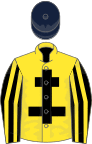 Yellow, Black Cross of Lorraine, Black and Yellow striped sleeves, Dark Blue cap