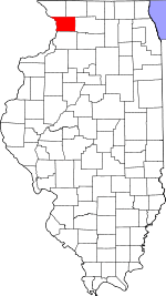 Carroll County's location in Illinois