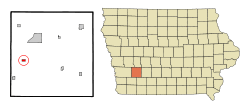 Location of Lewis, Iowa