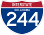 Interstate 244 marker