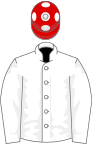 White, red cap, white spots