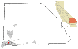 Location of Rialto in San Bernardino County, California