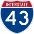 Interstate 43 marker