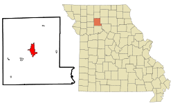 Location of Chillicothe, Missouri