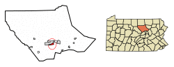 Location of South Williamsport in Lycoming County, Pennsylvania.