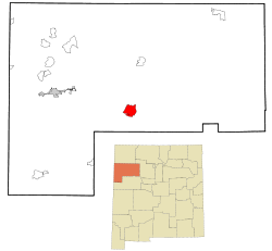 Location of Thoreau in New Mexico