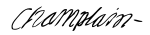 Typical signature of Samuel de Champlain.