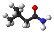 Ball-and-stick model of isovaleramide