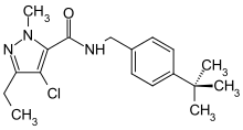 Skeletal formula of tebufenpyrad