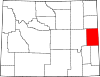 State map highlighting Niobrara County