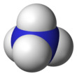 Space-filling model of the ammonium cation