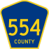 County Route 554 marker