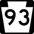 Pennsylvania Route 93 marker